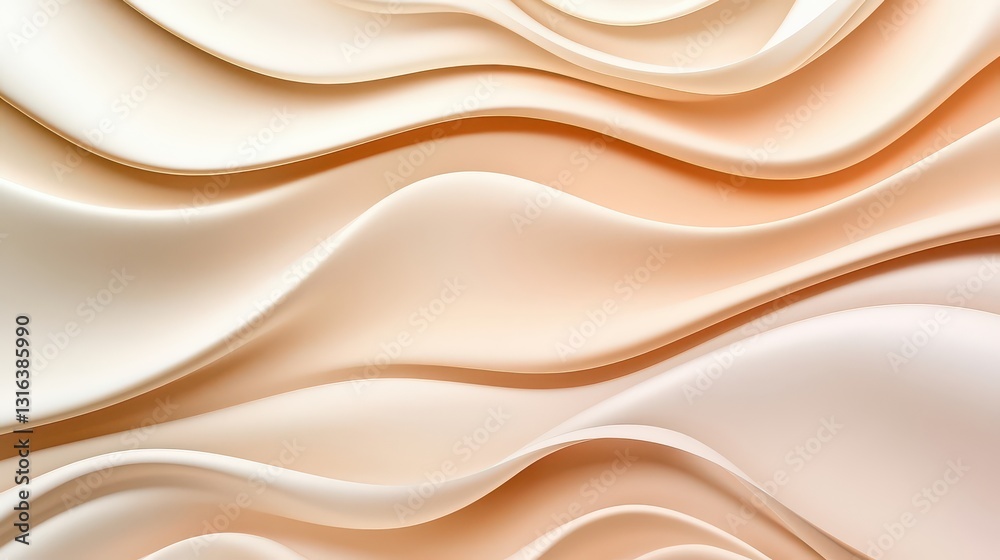 Obraz premium Business-friendly minimal background with geometric pastel folds and smooth gradient textures.