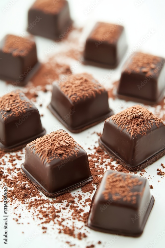 Indulgent chocolate truffles and fudge dusted with rich cocoa, perfect for sweet cravings and gourmet treats. Indulgent chocolate truffles and fudge dusted with rich cocoa, perfect for sweet cravings and gourmet treats.