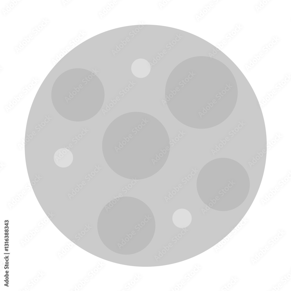 moon flat style moon flat style