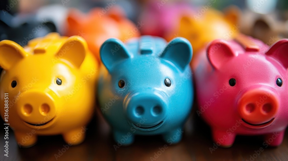 Obraz premium Savers using mutual funds as a method to grow their savings, Mutual Fund Savings, Balanced and diversified