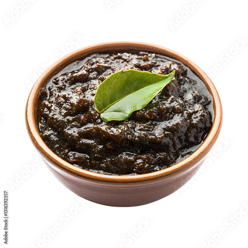 Gongura Chutney Andhra Pradesh Black Pepper Paste Isolated on Transparent Background photo
