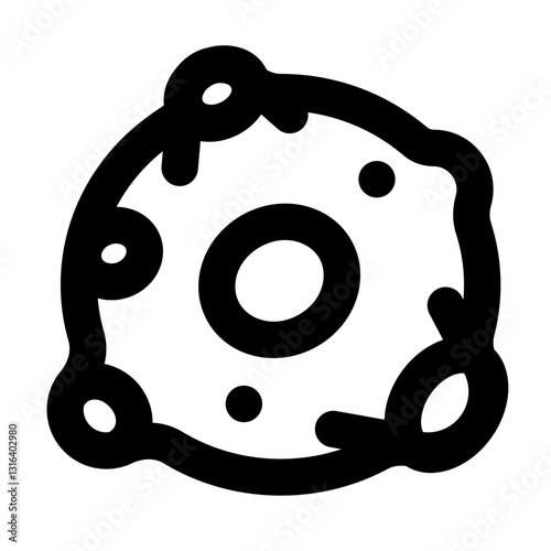 asteroid outlined black style
