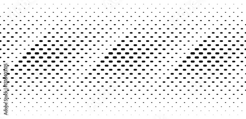 Seamless in one direction.Ovals pattern with disappearing effect