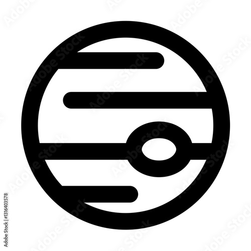 jupiter outlined black style