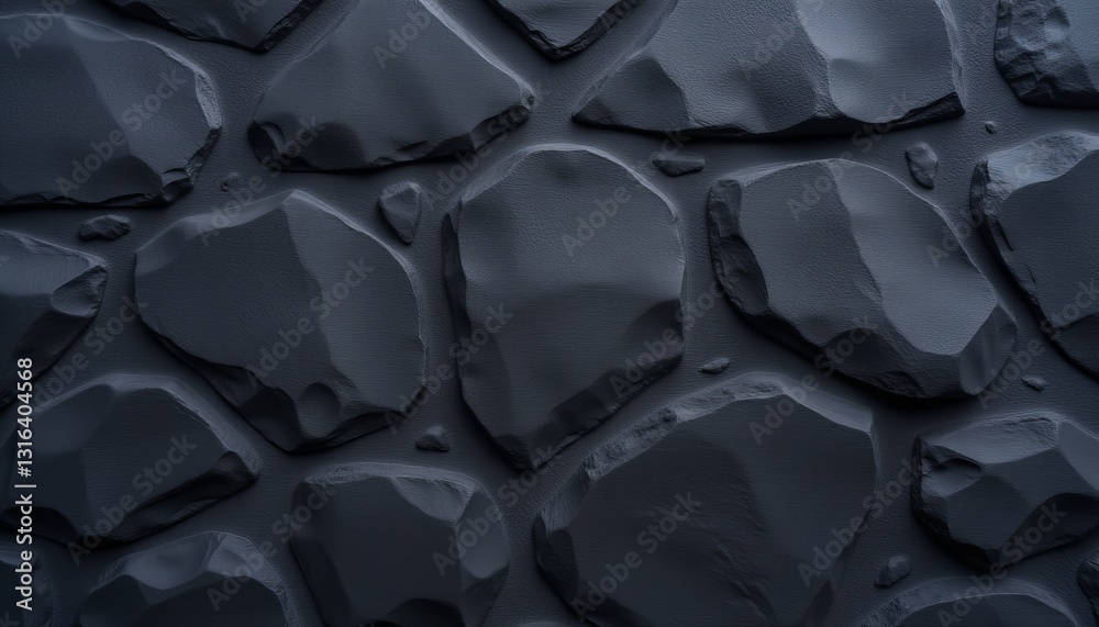 Fototapeta premium Aerial view of a gray stone wall with smooth surfaces
