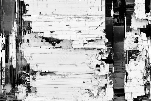 Abstract futuristic cyberpunk displacement map for 3d rendering. Random distorted black white broken glitch screen background. Digital as manual, lo-fi retro video noise overlay