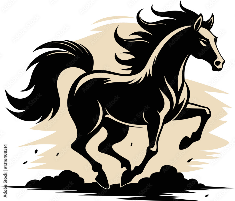 Fototapeta premium horse silhouette vector