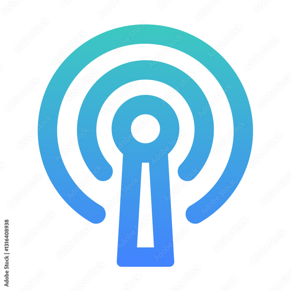 signal outlined gradient style signal outlined gradient style