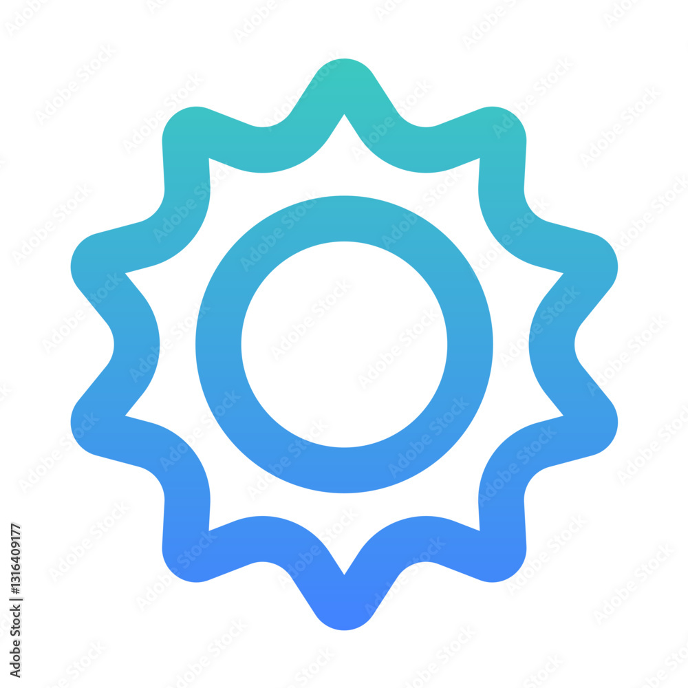 sun outlined gradient style