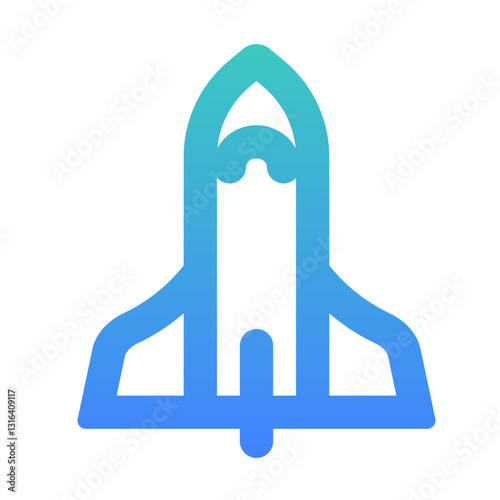 spaceship outlined gradient style
