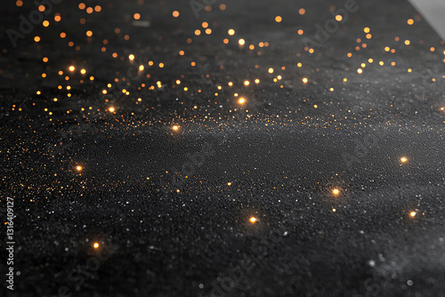 Minimalistic matte black surface with random background