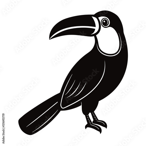 vector illustration of a hornbill.