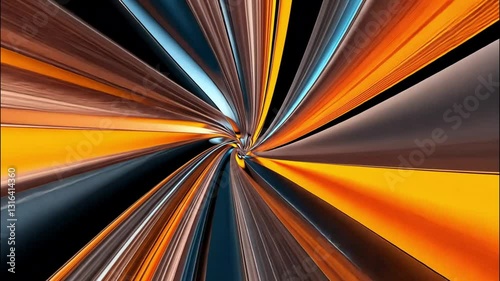 Wallpaper Mural Abstract Metallic Swirl – Dynamic Metallic Art  Abstract Metallic Twisted Design with Reflective Shine Torontodigital.ca