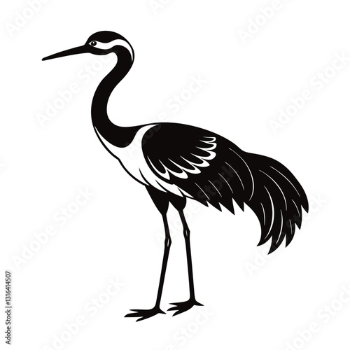 vector illustration of a crane