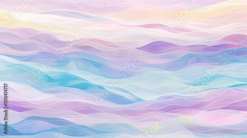 Soft pastel abstract background with subtly structured folds and linear striping accents.