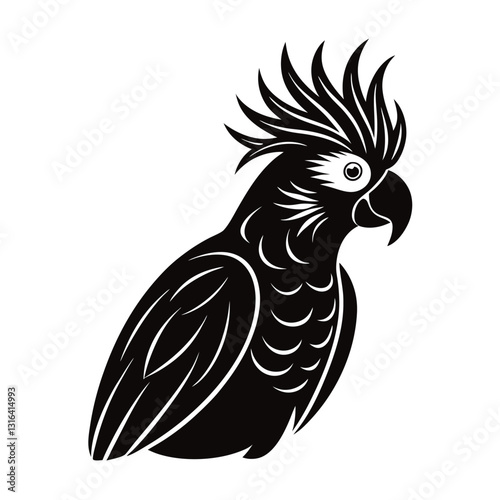 vector illustration of a parrot