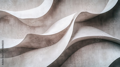 Soft-hued abstract geometric fold pattern with subtle linear accents and a contemporary look.