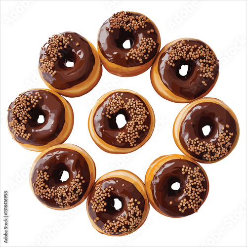 doughnut dessert vector