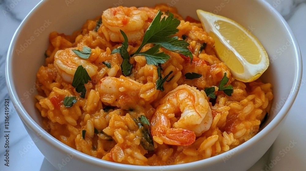 Saffron Risotto with Fresh Herbs and Lemon Wedge Saffron Risotto with Fresh Herbs and Lemon Wedge