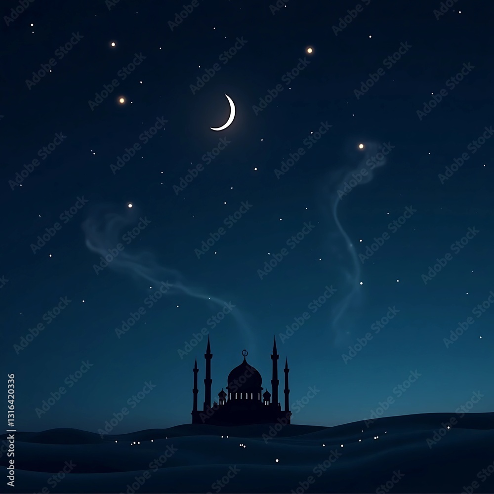 Naklejka premium moon and stars