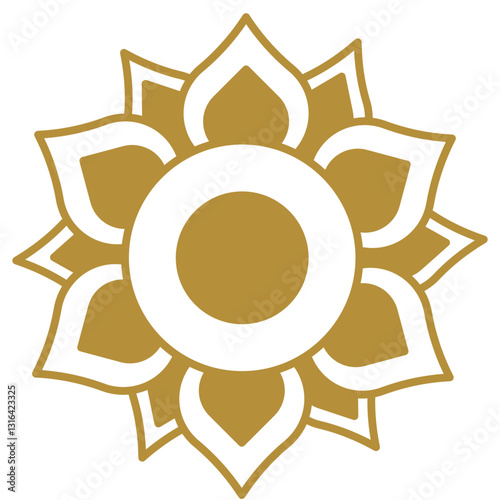 Thai golden flower pattern