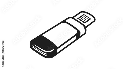 Vector icon of a correction tape dispenser with a copy space for text