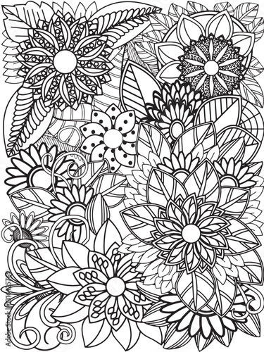 Flowers Coloring Pages For Adultes