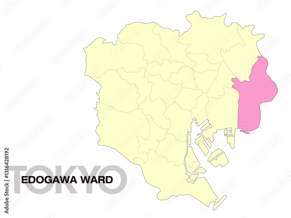 東京都江戸川区の位置地図_02 東京都江戸川区の位置地図_02