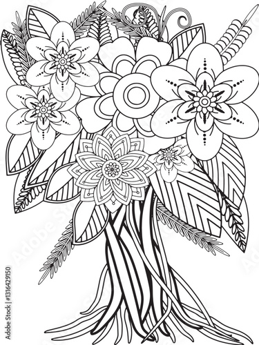 Flowers Coloring Pages For Adultes