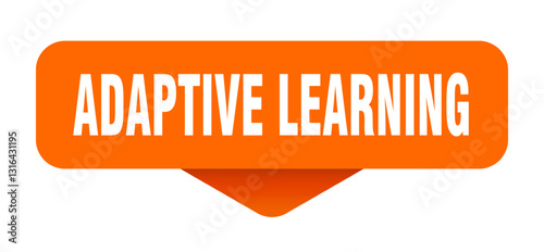 adaptive learning sticker. adaptive learning sign on transparent background