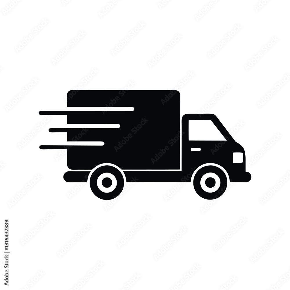Flat vector design of a speedy delivery truck isolated on white background. Courier van with dynamic motion lines, perfect for shipping, logistics, and express transportation themes.
Flat vector design of a speedy delivery truck isolated on white background. Courier van with dynamic motion lines, perfect for shipping, logistics, and express transportation themes.