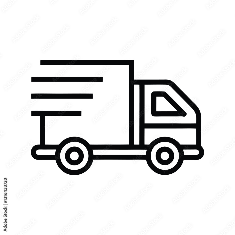 Minimalist delivery truck outline vector illustration isolated on white background. Clean transport vehicle for shipping, logistics, courier service, and cargo movement.
Minimalist delivery truck outline vector illustration isolated on white background. Clean transport vehicle for shipping, logistics, courier service, and cargo movement.