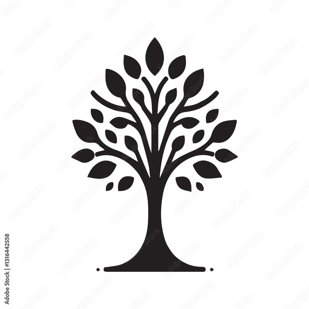 vector tree silhouette vector tree silhouette