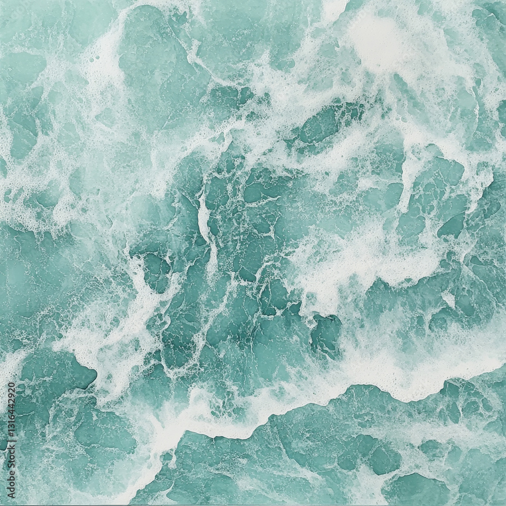 Fototapeta premium Soft abstract texture in seafoam green with gentle color gradients and a watercolor-like effect. Perfect as a background for design projects, web design, or creative presentations