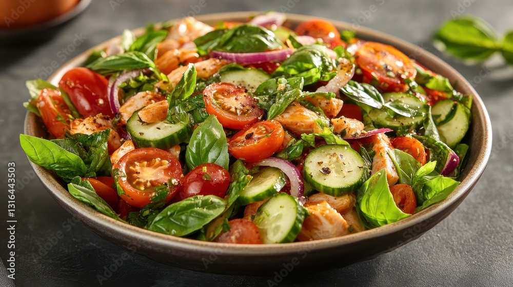 A vibrant medley of fresh tomatoes, crisp cucumbers, and fragrant basil, tossed in a tangy vinaigrette, a symphony of flavors and textures that tantalizes the taste buds. A vibrant medley of fresh tomatoes, crisp cucumbers, and fragrant basil, tossed in a tangy vinaigrette, a symphony of flavors and textures that tantalizes the taste buds.