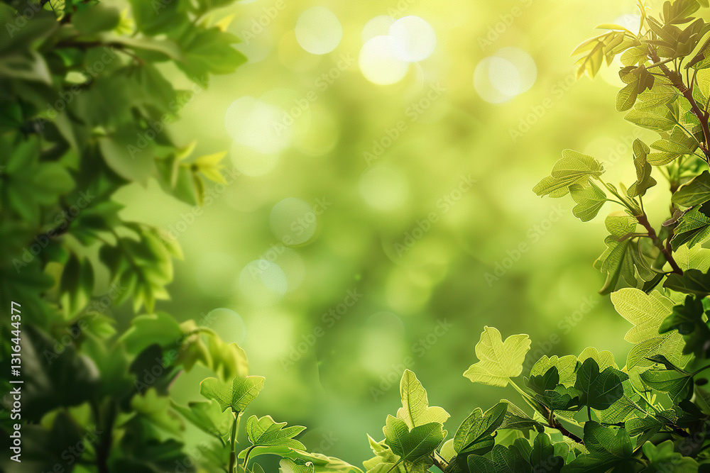 Greeting card with holiday composition for world environment day, abstract vivid composition consists of fictional unreal fantastic vision on background