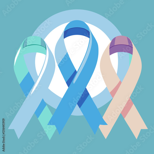 Stylish ribbons representing diverse movements and awareness campaigns.