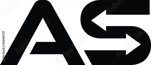 letter s two arrow recycle or exchange logo with vector file.
