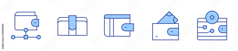 ecommerce, wallet. Wallet Icon vector illustration. Line Duotone style. Editable stroke ecommerce, wallet. Wallet Icon vector illustration. Line Duotone style. Editable stroke