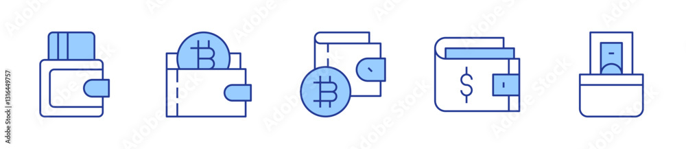 pocket, wallet. Wallet Icon vector illustration. Line Duotone style. Editable stroke pocket, wallet. Wallet Icon vector illustration. Line Duotone style. Editable stroke
