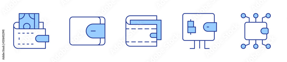 wallet, online wallet, digital wallet. Wallet Icon vector illustration. Line Duotone style. Editable stroke wallet, online wallet, digital wallet. Wallet Icon vector illustration. Line Duotone style. Editable stroke