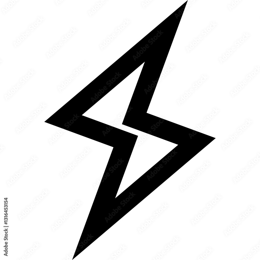A Bold Black Lightning Bolt Symbolizing Raw Power And Electrifying Energy, A Striking Graphic Design With Sharp Angles And A Stark Minimalist Style A Bold Black Lightning Bolt Symbolizing Raw Power And Electrifying Energy, A Striking Graphic Design With Sharp Angles And A Stark Minimalist Style