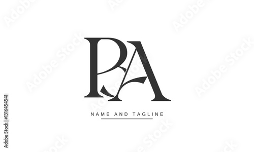 AB, BA Abstract Letters Logo Monogram