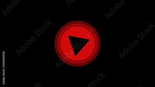 Free Download Red play button. Trendy animation. Alpha channel. Radio Web's play button illustration. - GFXLoad