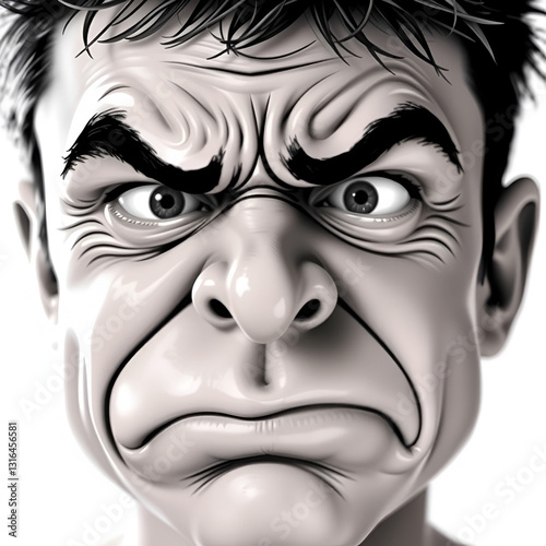 Disgusted: A wrinkled nose, curled lip, and squinted eyes show disgust, expressing strong revulsion or distaste toward something unpleasant.