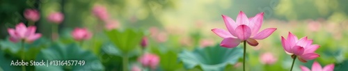 Delicate dried lotus seed pods on a serene floral background, nature, landscape, serenity