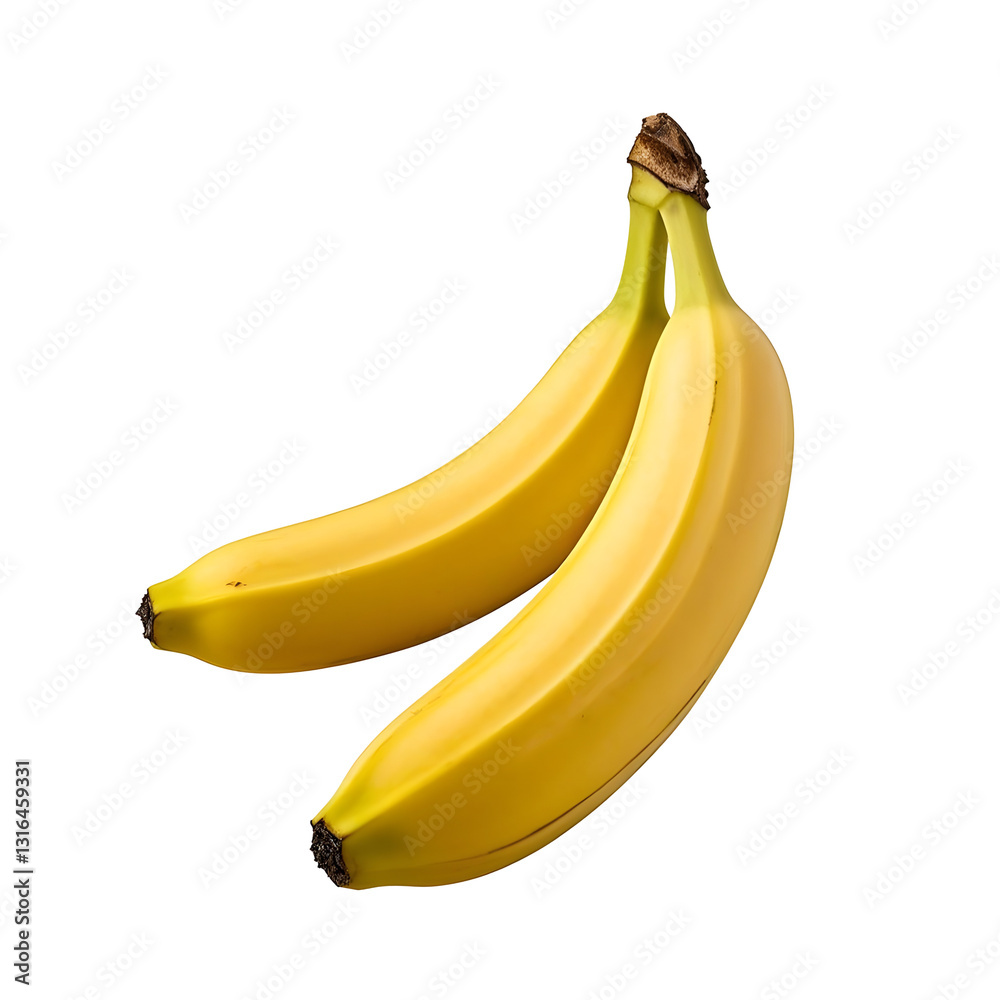 3D-rendered floating banana slice with realistic shadows 3D-rendered floating banana slice with realistic shadows