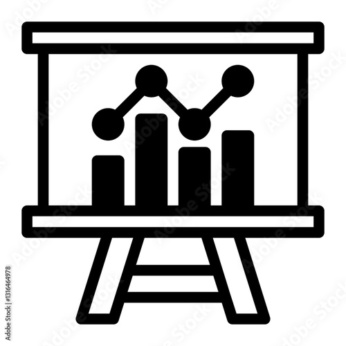 Bar Chart Icon - Mixed Style - Planning and Organization Themes