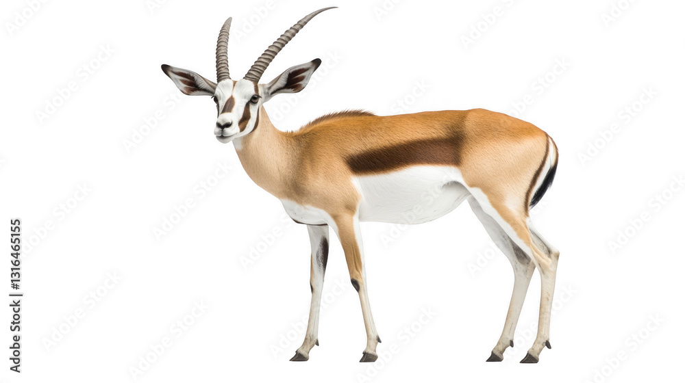 Fototapeta premium Majestic Arabian Oryx Antelope Illustration