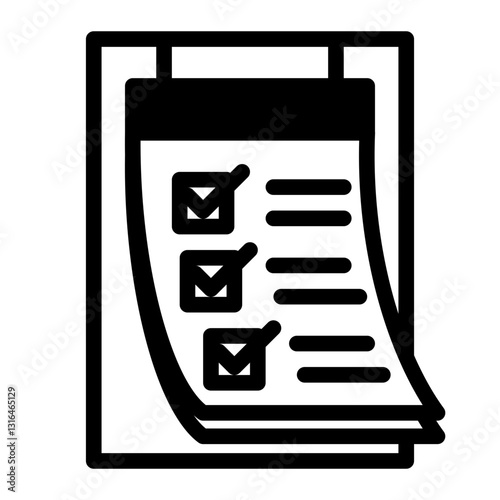 clipboard Icon - Mixed Style - Planning and Organization Themes